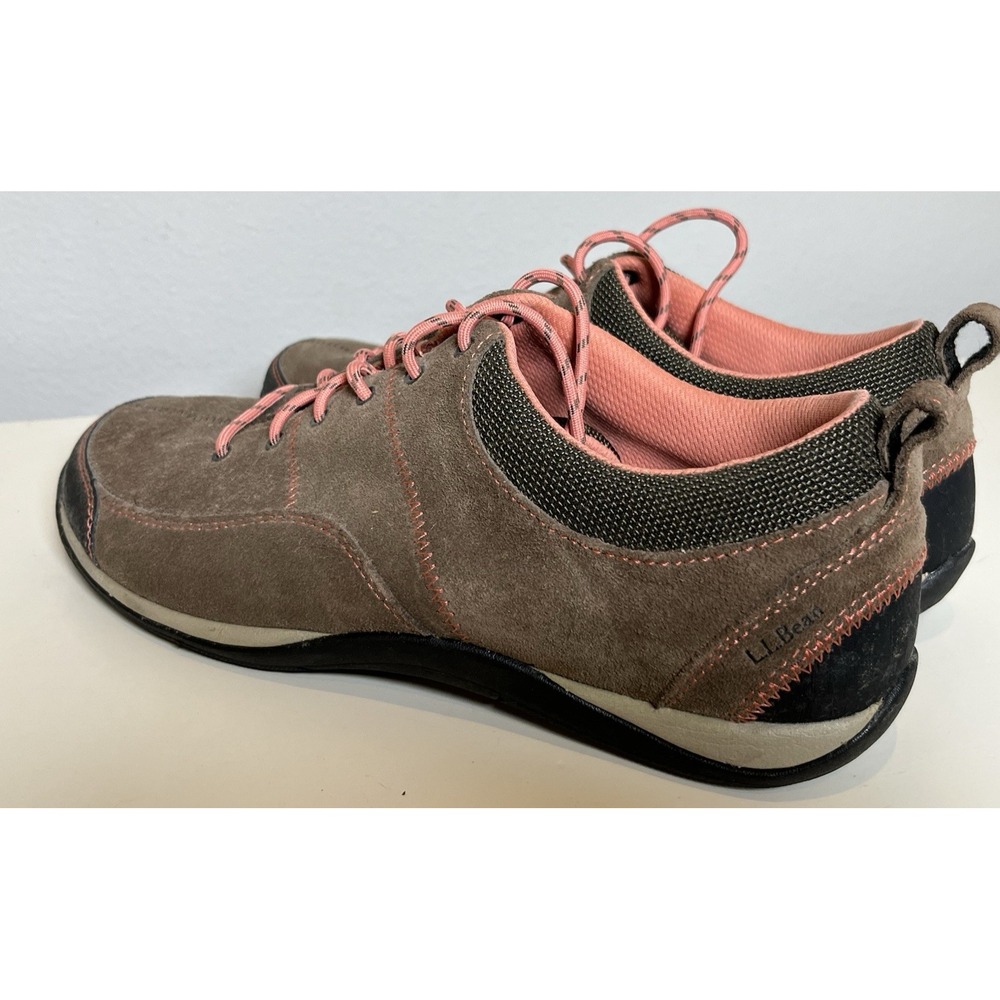 LL Bean Women's BeanSport Brown Suede Lace Up Low Top Sneakers Size 9 Medium - Picture 5 of 10